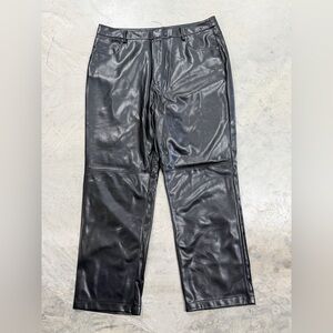 Primark Dark Leather Trousers
